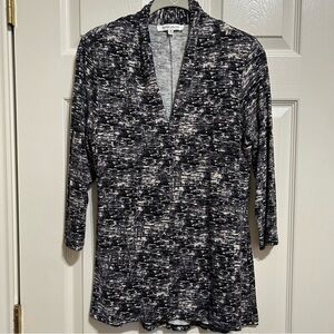 Rose + Olive Navy Tunic Top